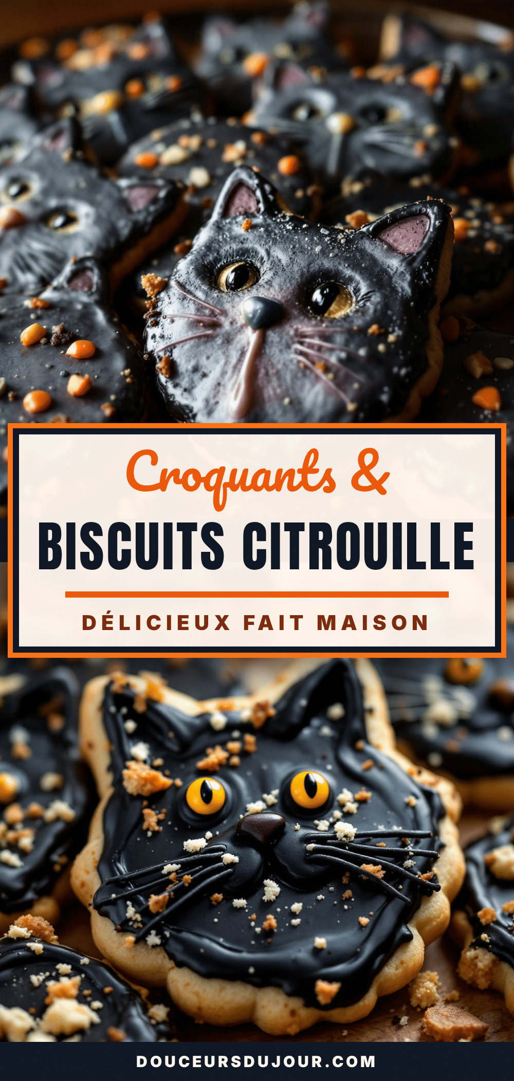 biscuits chats noirs d’halloween croquants recipe