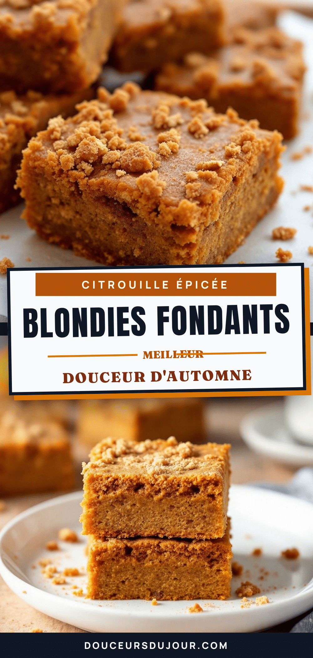 blondies fondants à la citrouille épicée recipe
