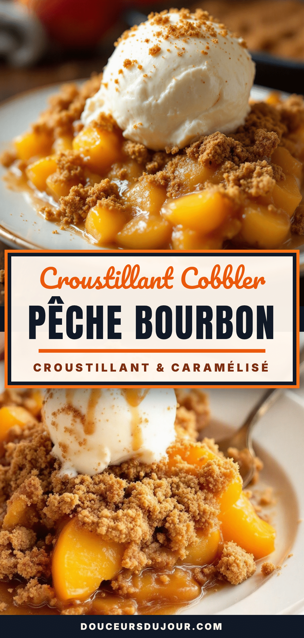 croustillant cobbler pêche bourbon recipe