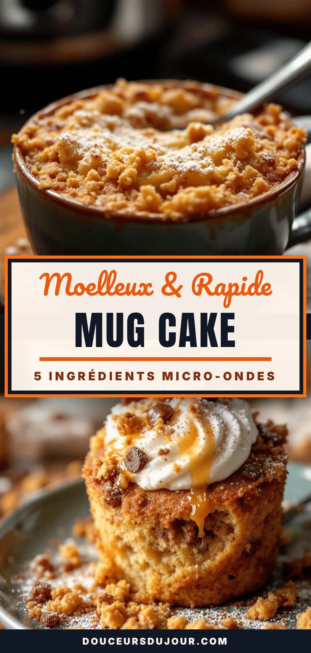mug cake micro-ondes 5 ingrédients recipe
