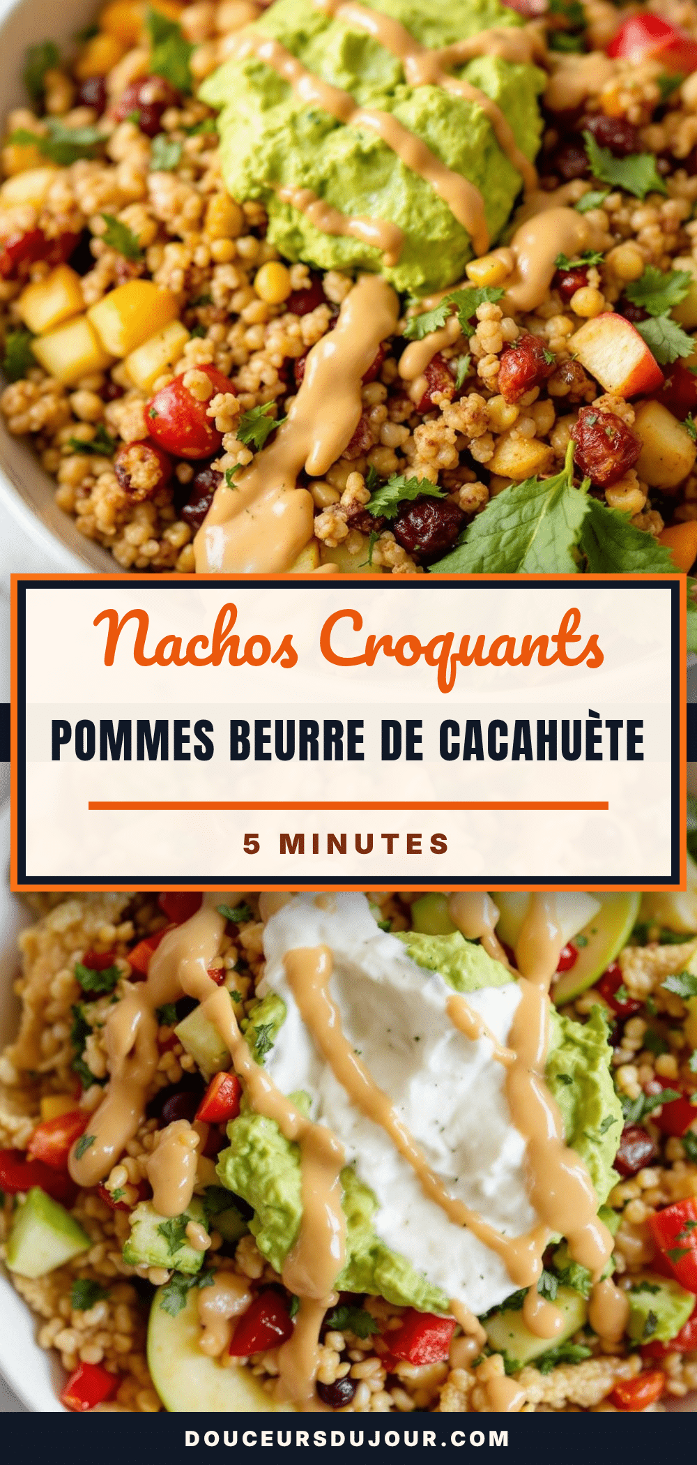 nachos aux pommes et beurre de cacahuète recipe
