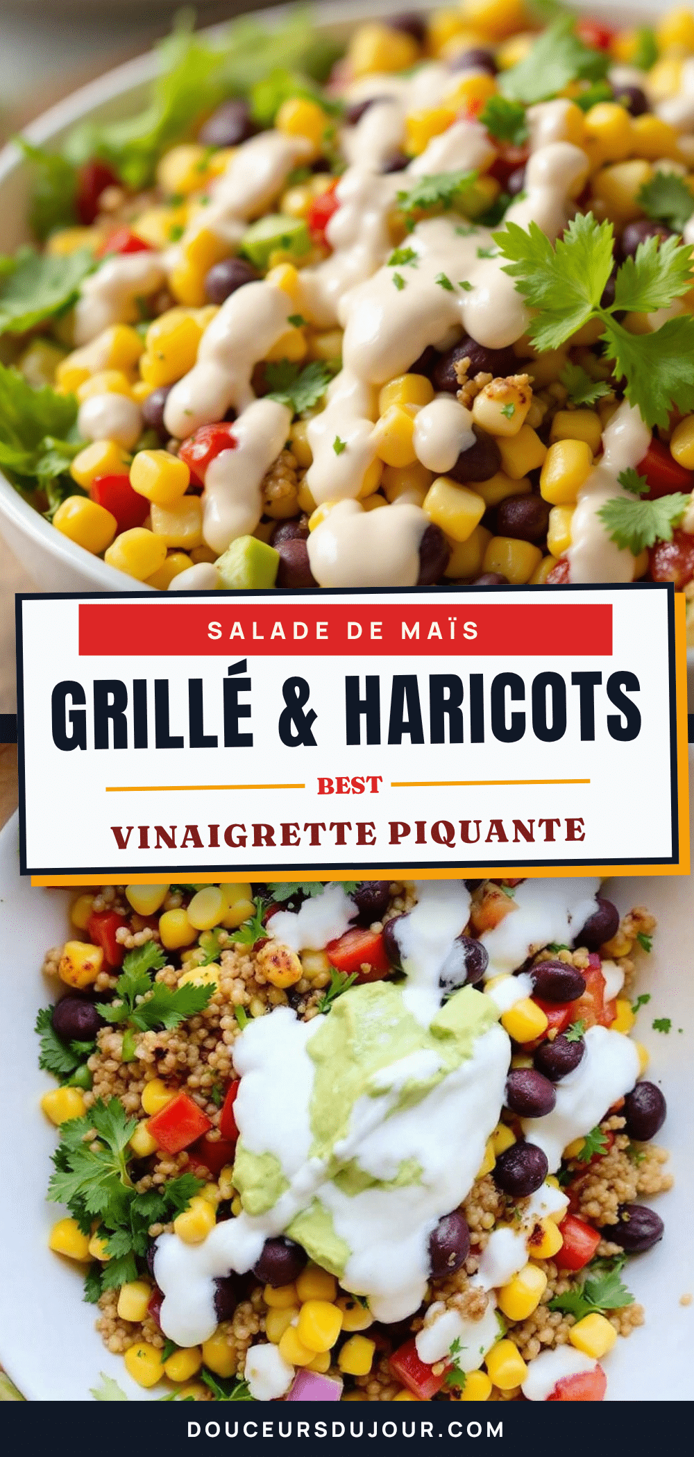 salade de maïs grillé et haricots noirs recipe