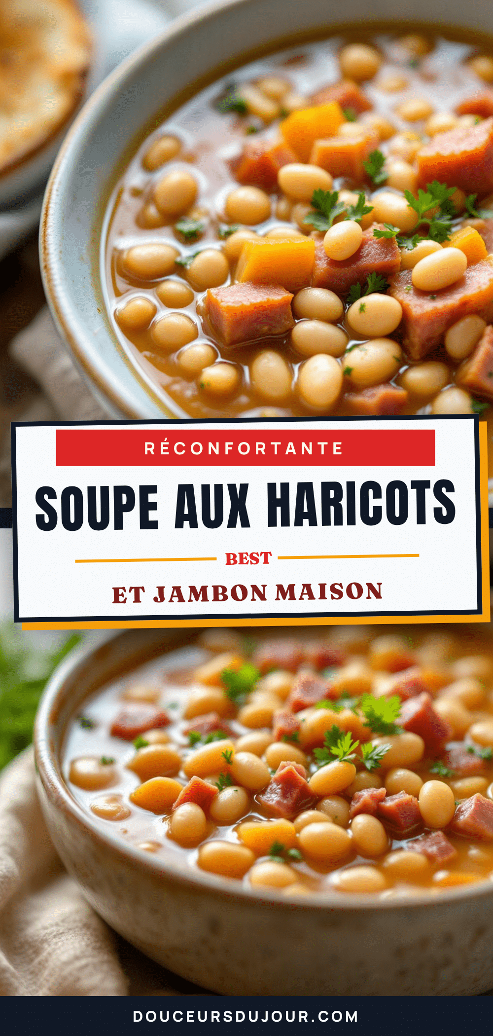 Soupe aux haricots blancs et jambon à l’autocuiseur recipe