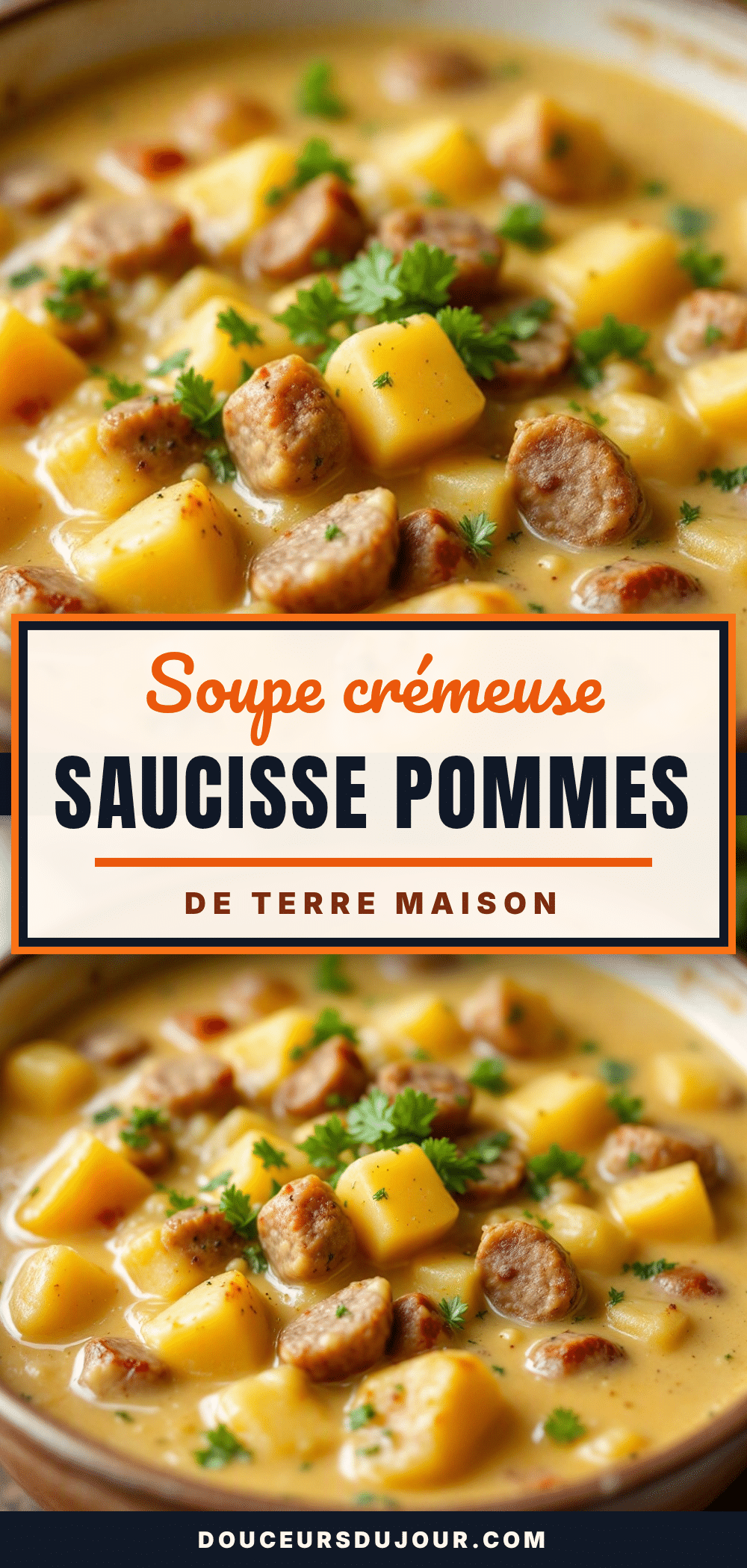 soupe crémeuse saucisse pommes de terre facile recipe