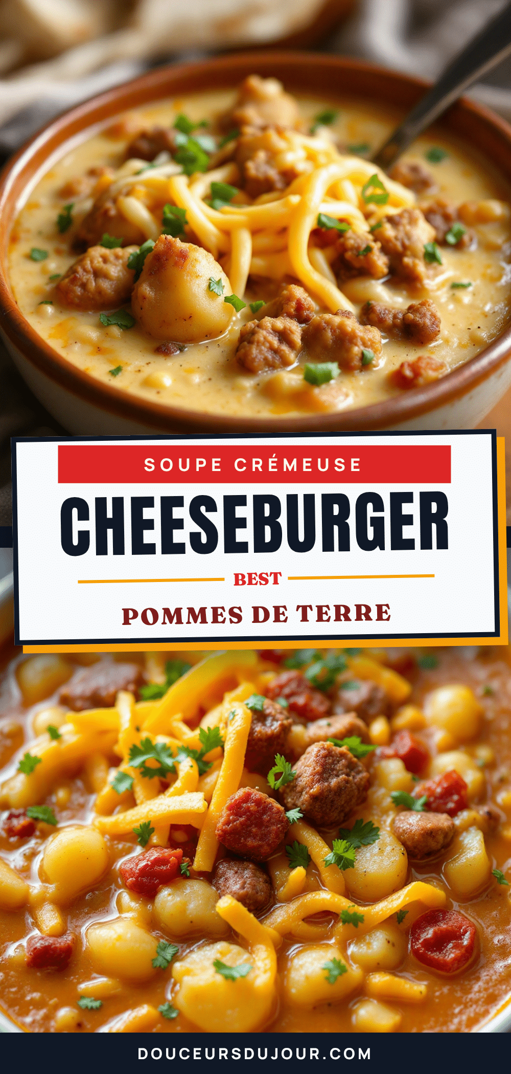 Soupe de pommes de terre façon cheeseburger recipe