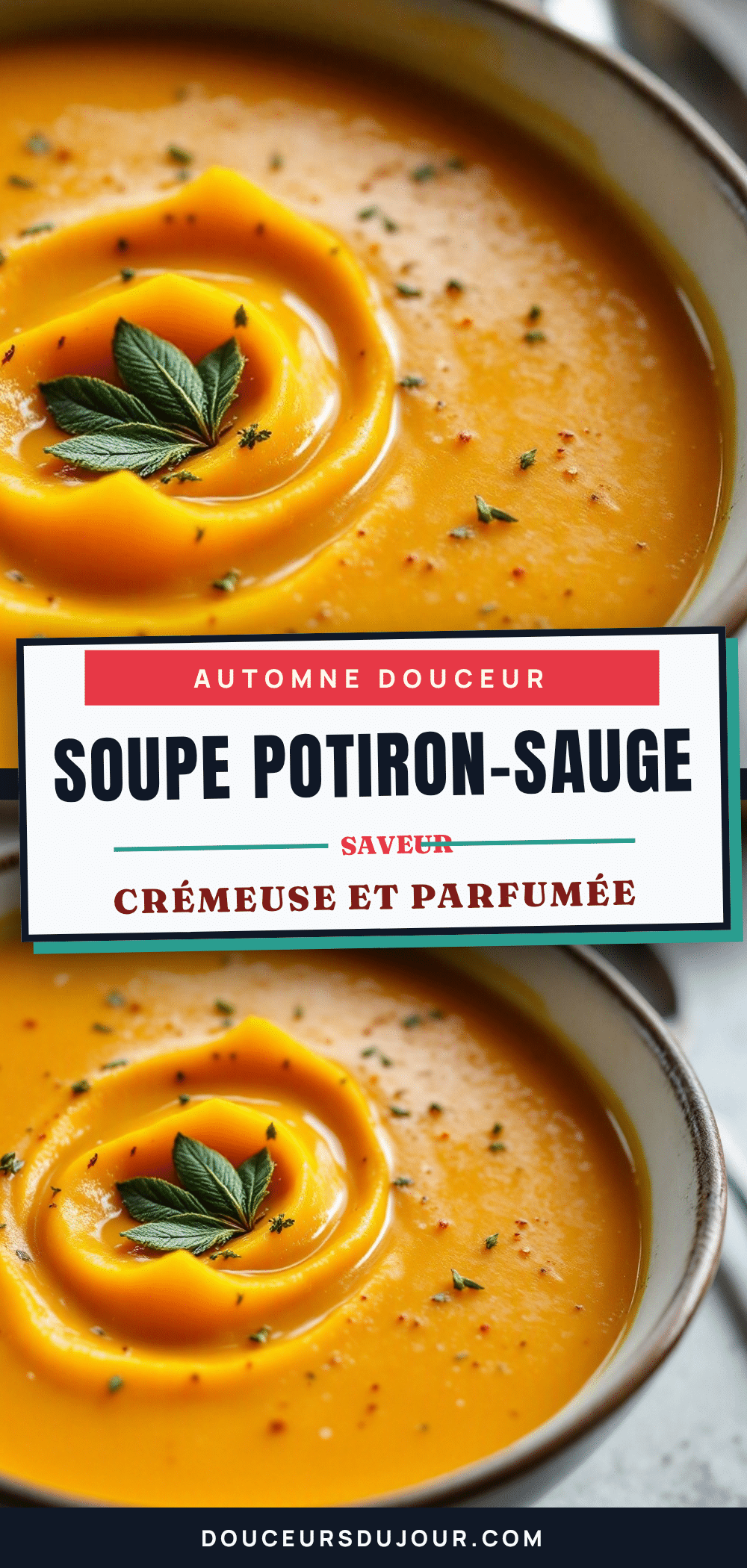 Soupe potiron-sauge recipe