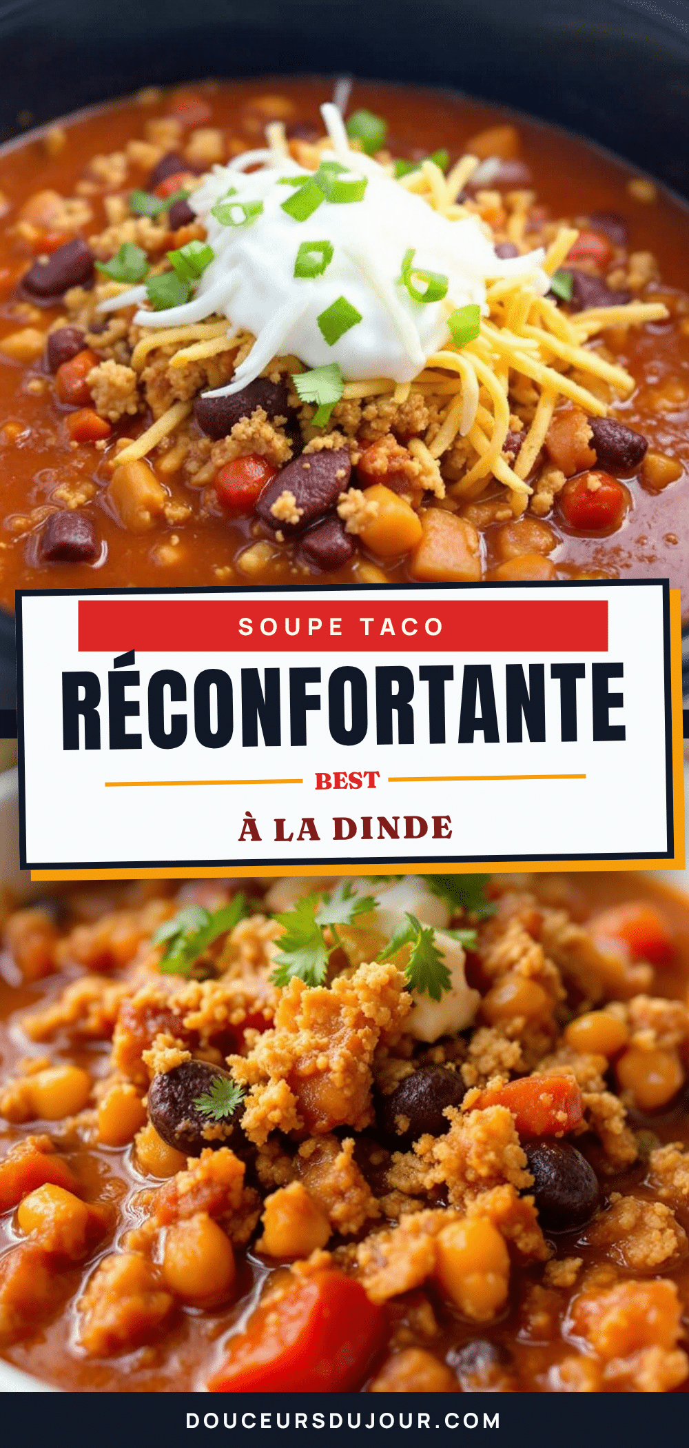 Soupe taco réconfortante à la dinde et à la mijoteuse recipe