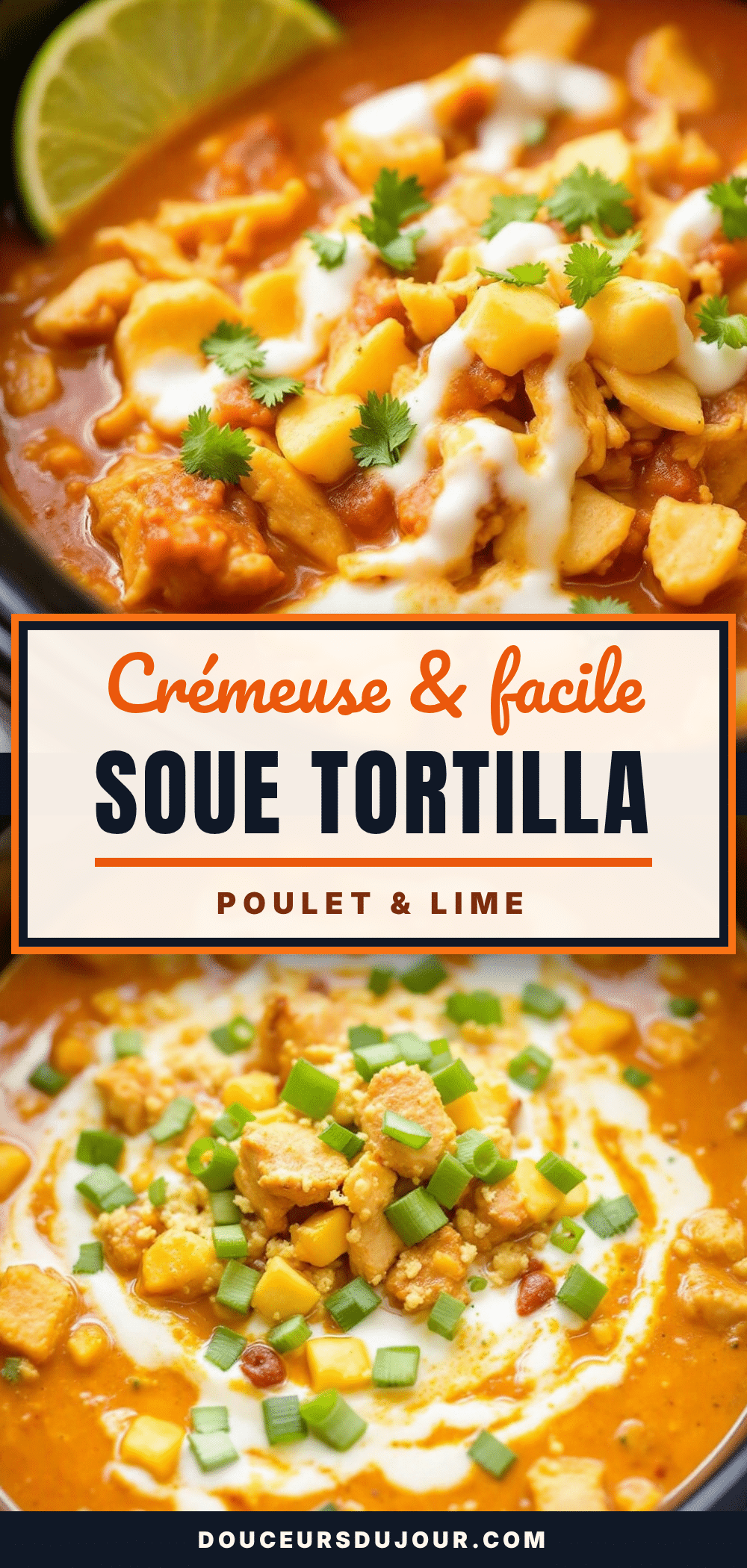 Soupe tortilla au poulet facile à la mijoteuse recipe