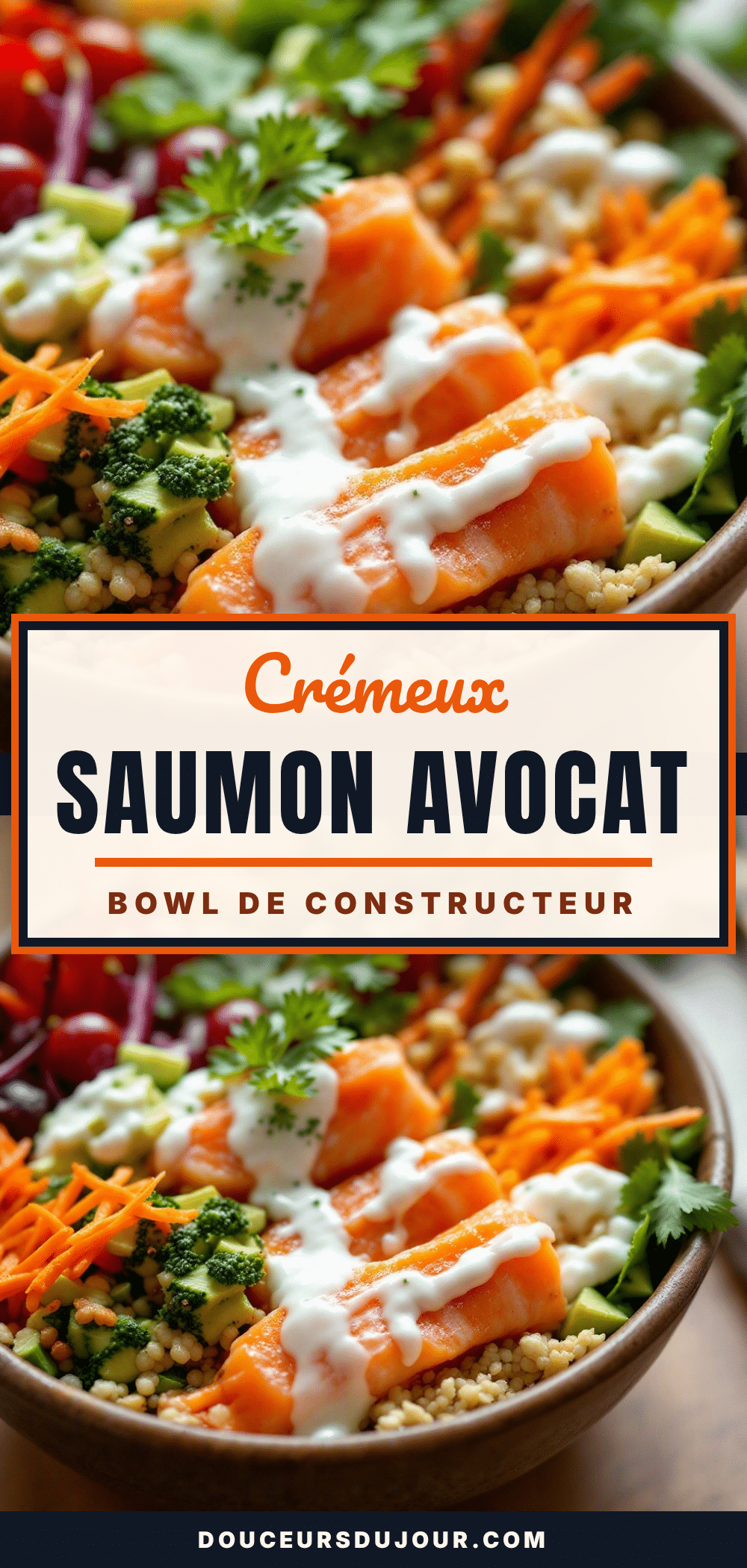 Crémeux Sushi Bowl Saumon Avocat recipe