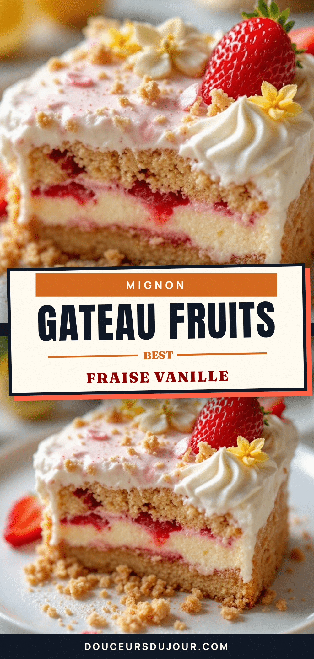 gâteau bento fraise vanille recipe
