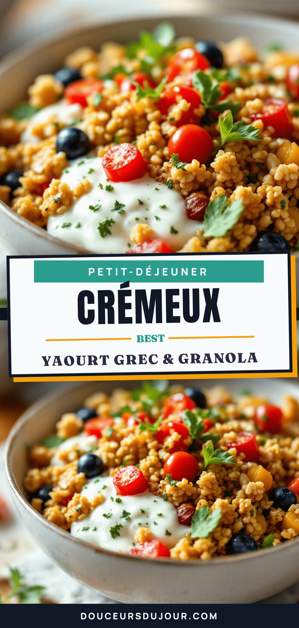 petit-déjeuner crémeux yaourt grec et granola recipe
