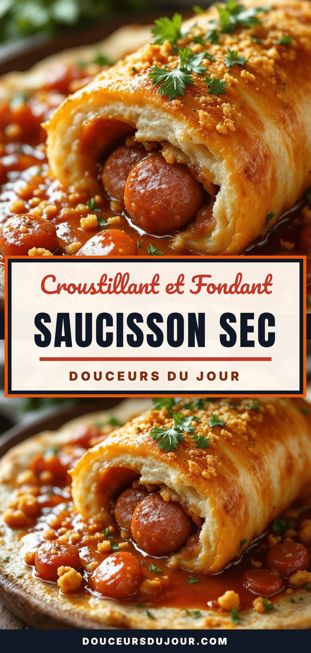 saucisson croustillant et fondant recipe